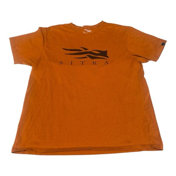 Sitka Gear Hunting Men’s XL T-Shirt Logo Burnt Orange Short Sleeve Outdoor - Picture 1 of 6